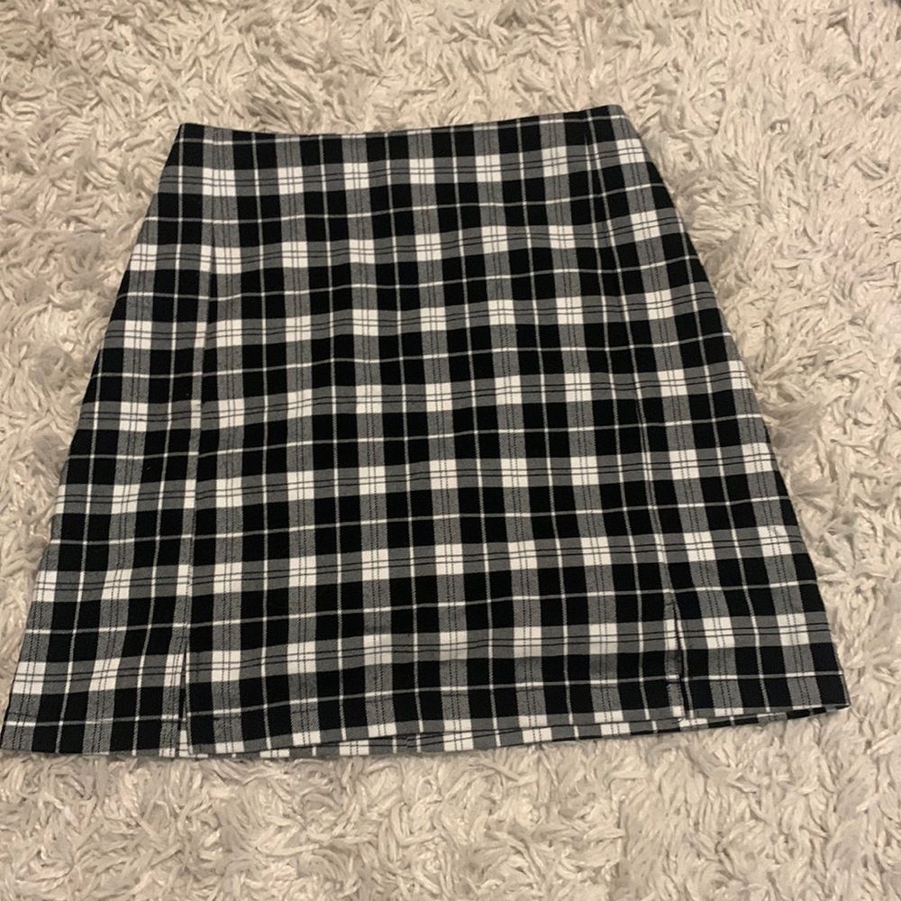 black and white brandy melville cara skirt